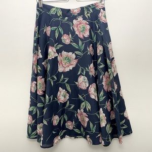 French Connection Blue & Pink Floral Skirt
